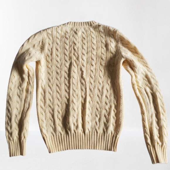 Tommy Hilfiger Cable Crew Neck Sweater, Yellow, S - Picture 3 of 6